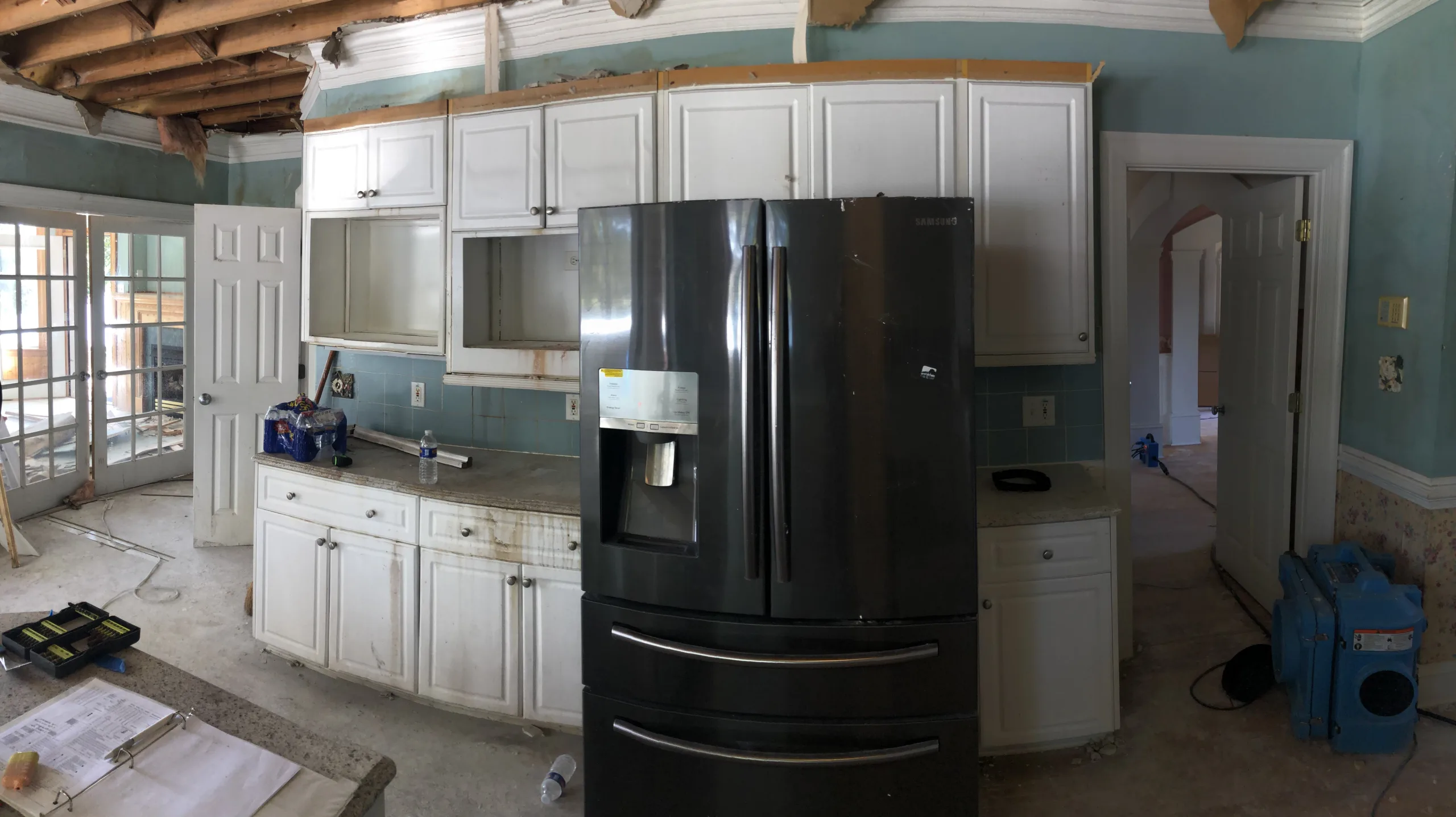 Before insurance restoration by MRC Construction