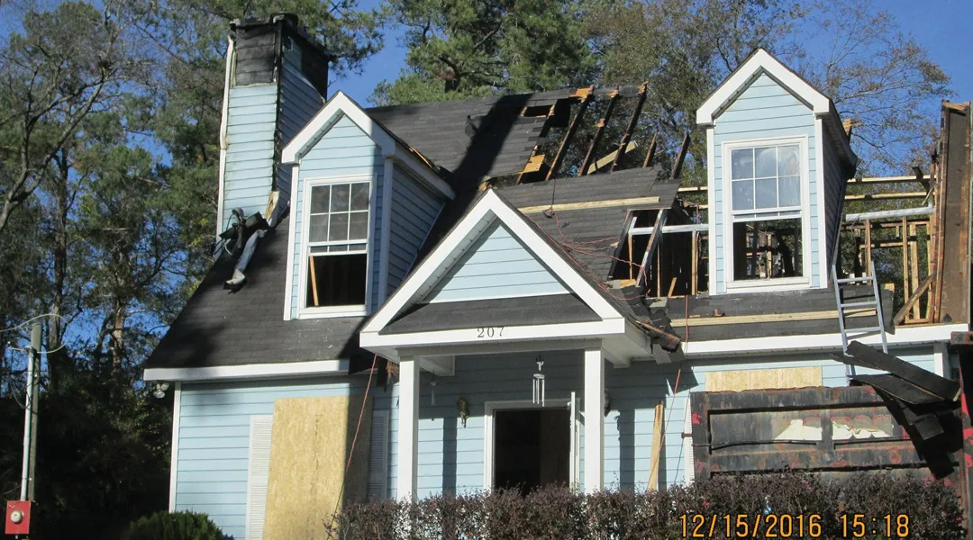 Before insurance restoration by MRC Construction